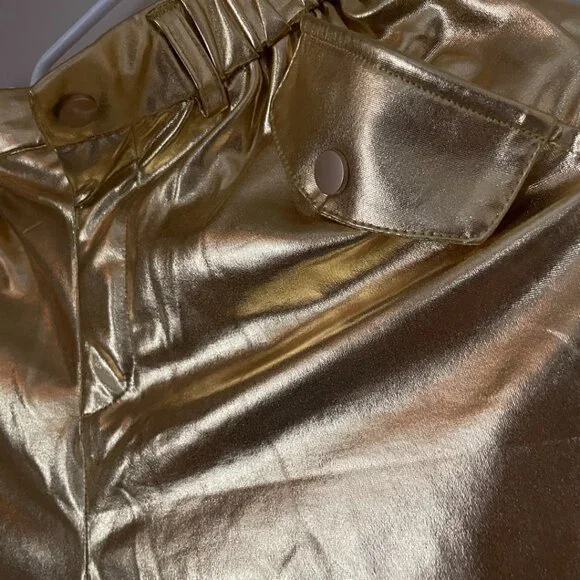Metallic Gold Pants - Picture 5 of 9